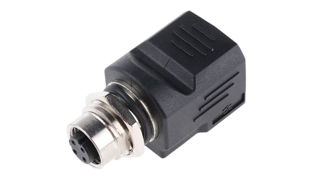 Weidmüller IE-M12-ADAP S Series 1 Port M12 Socket/RJ45 Socket Shielded Adapter, Cat5 | 8901620000