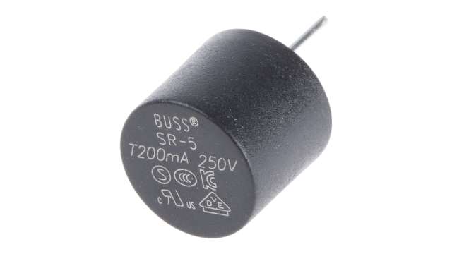 Eaton Non-Resettable Fuse, Radial 200 mA, 250 V ac | SR-5-200MA-BK