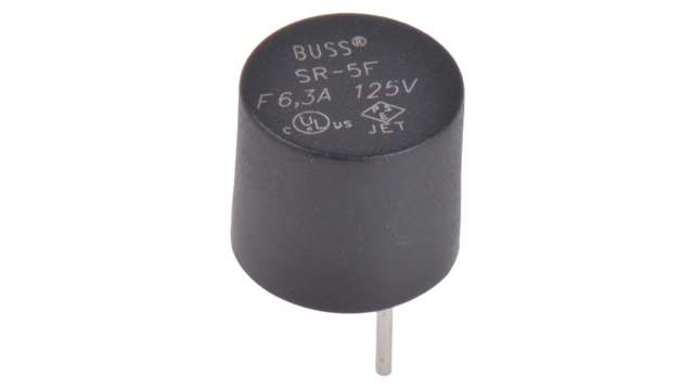 Eaton Non-Resettable Fuse, Radial 6.3 A, 125 V ac | SR-5F-6-3A-BK