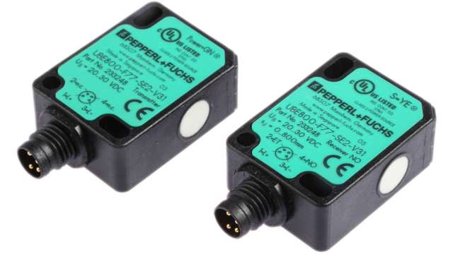 Pepperl + Fuchs Ultrasonic Block Proximity Sensor, 800 mm Detection, PNP NO, 20 → 30 V dc | UBE800-F77-SE2-V31