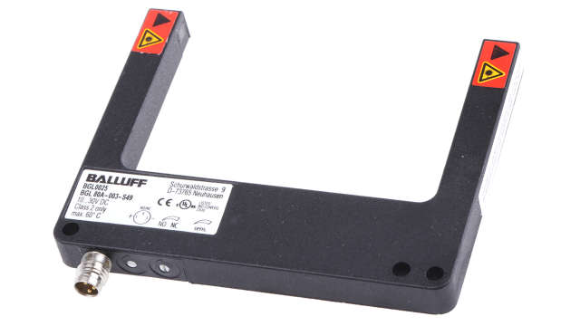 BALLUFF Through Beam Photoelectric Sensor, Fork Sensor, 80 mm Detection Range | BGL-80A-003-S49