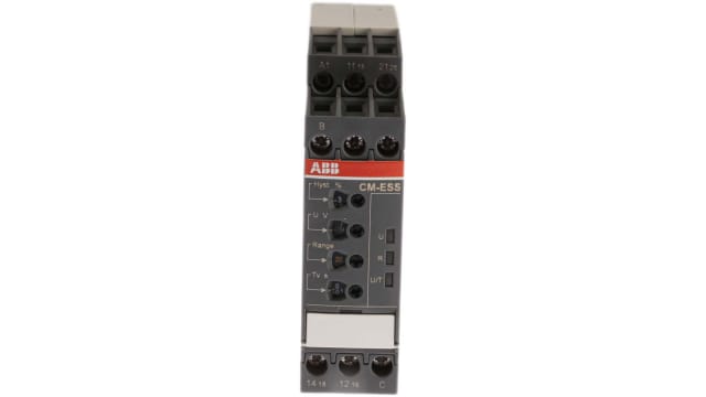 ABB Voltage Monitoring Relay, 1 Phase, DPDT, 3→30 V, 6→60 V, 30→300 V, 60→600 V, DIN Rail | 1SVR730830R0400  CM-ESS.2S