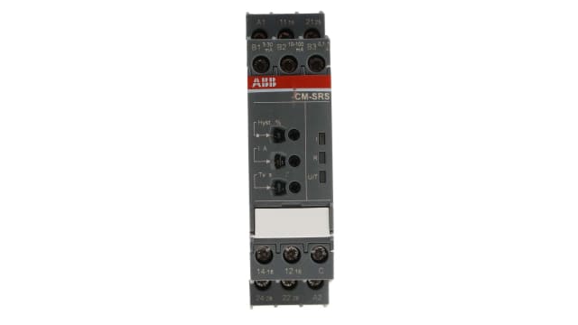 ABB Current Monitoring Relay, 1 Phase, DPDT, DIN Rail | 1SVR730840R0400  CM-SRS.21S
