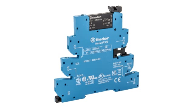 Finder Series 39 Series Solid State Interface Relay, 26.4 V ac/dc Control, 6 A Load, DIN Rail Mount | 39.30.0.024.9024