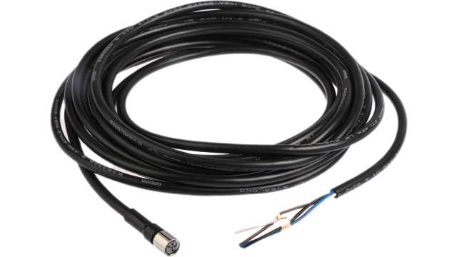 Omron Female 4 way Straight to Unterminated Free End Sensor Actuator Cable, 5 m | XS3F-M8PVC4S5M