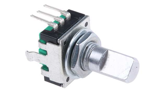 Bourns 24 ppr Pulse Incremental Mechanical Rotary Encoder with a 6 mm Flat Shaft, Through Hole | PEC11R-4215F-N0024