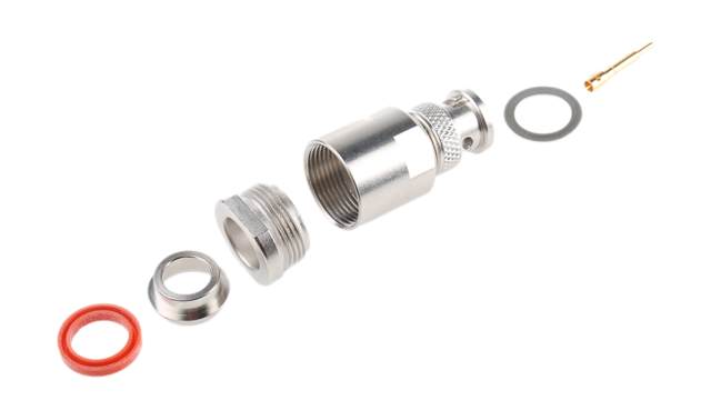 Radiall BNC 75 Series PCB Male BNC, 75 Ω, Straight Body Crimp | R142018000