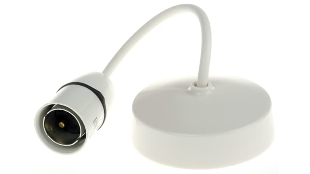 MK Electric Ceiling Rose Pendant Set White | 1186WHI