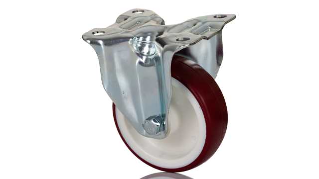 Tente Fixed Castor Wheel, 150kg Capacity, 100mm Wheel | 3478UAR100P62 red