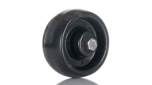 Tente Black Corrosion Resistant Trolley Wheel, 100 kg | BOG080x35-Ø8