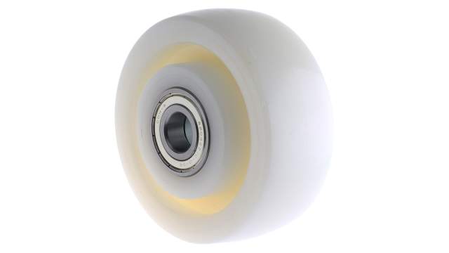 Tente White Nylon Corrosion Resistant Trolley Wheel, 840 kg | TOP125x50-Ø20