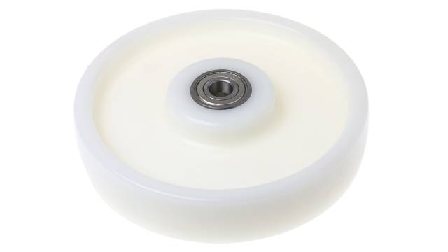 Tente White Nylon Corrosion Resistant Trolley Wheel, 1320 kg | TOP250x50-Ø20