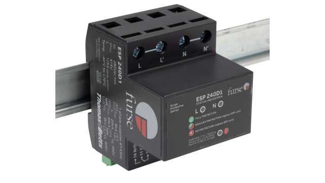 WJ Furse, D1 Surge Arrester 280V Maximum Voltage Rating 80 kA Maximum Surge Current Mains Surge Protector | 7TCA085460R0086  ESP 240D1