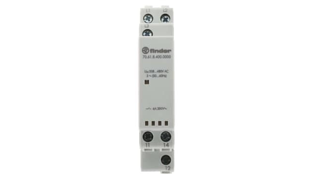 Finder Voltage Monitoring Relay, 3 Phase, SPDT, DIN Rail | 70.61.8.400.0000