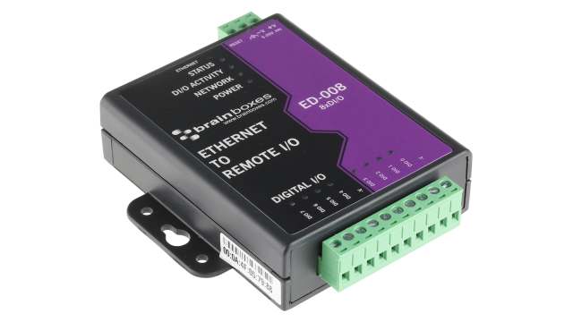 Brainboxes Ethernet 10 Baset, 100 BaseTX Ethernet Media Converter Ethernet Media Converter, 100Mbps | ED-008