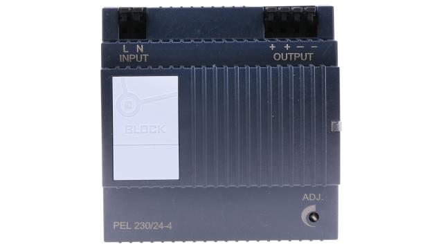 Block Switch Mode DIN Rail Panel Mount Power Supply ac Input, 24V dc dc Output, 4A Output | PEL 230/24-4