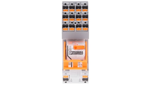 Phoenix Contact DIN Rail Power Relay, 24V ac Coil, 8.5A Switching Current, DPDT | 2903313