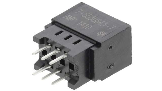 TE Connectivity 5530843 Series Straight Edge Connector Female, Through Hole, 6-Contacts, 2.54 mm Pitch, 2 Row, Solder | 7-5530843-7