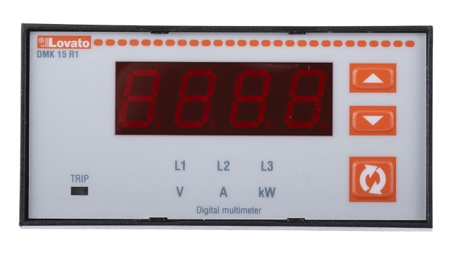 Lovato DMK LED Digital Panel Multifunction Meter for Voltage, Power, Current,  45 mm  x 91 mm | DMK15R1
