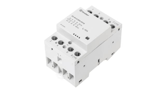 Finder 22 Contactor, 24 V ac/dc Coil, 4-Pole, 40 A, 5 W, 4 NO | 22.44.0.024.4310