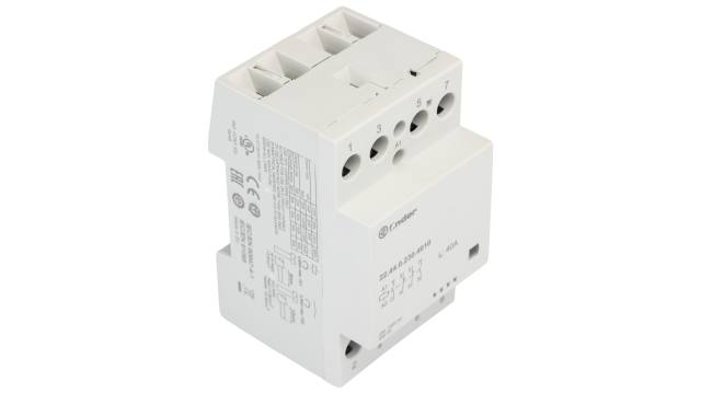 Finder 22 Contactor, 240 V ac Coil, 4-Pole, 40 A, 6 VA, 2 NO/2 NC, 400V ac, 480 V ac | 22.44.0.230.4610
