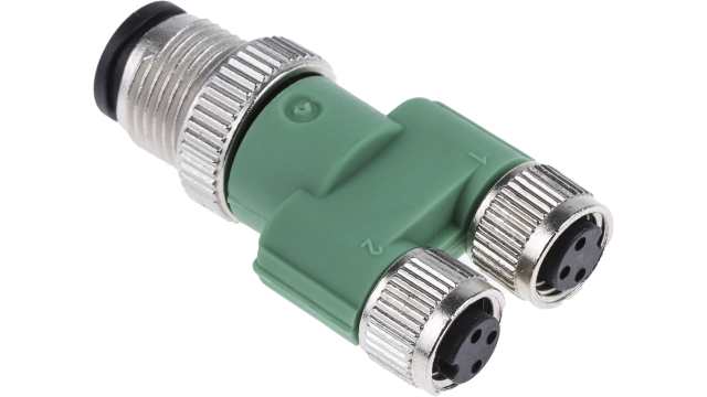 Phoenix Contact Straight Sensor Box Circular Connector Adapter 4 M12 Male 3 M8 | 1683471