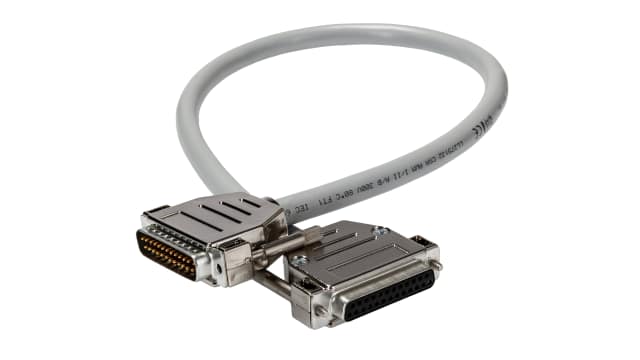 Phoenix Contact Female 25 Pin D-sub to Male 25 Pin D-sub Cable, 0.5m PVC, CABLE-D25SUB/B/S/ 50/KONFEK/S Series | 2302120