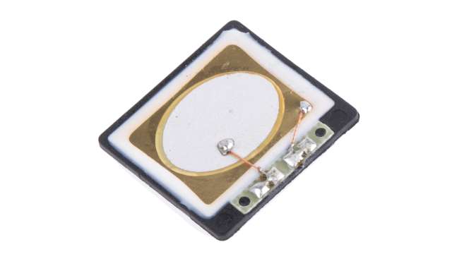 Sonitron Piezoelectric Miniature Speaker, 85 dB 700 Hz, 70 nF 20 kHz, 1 V Pk-Pk 24 V Pk-Pk 1 mm 20 mm | SPS-2220-03