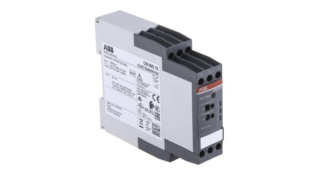 ABB Insulation Monitoring Relay, 1, 3 Phase, SPDT, 0 → 250 V ac, 0 → 300V dc, DIN Rail | 1SVR730660R0100  CM-IWS.1S