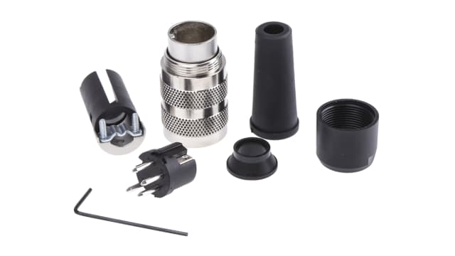 binder Circular Connector, 4 Contacts, Cable, M16 Connector, Plug, Male, IP40, 581 Series | 99-2009-220-04