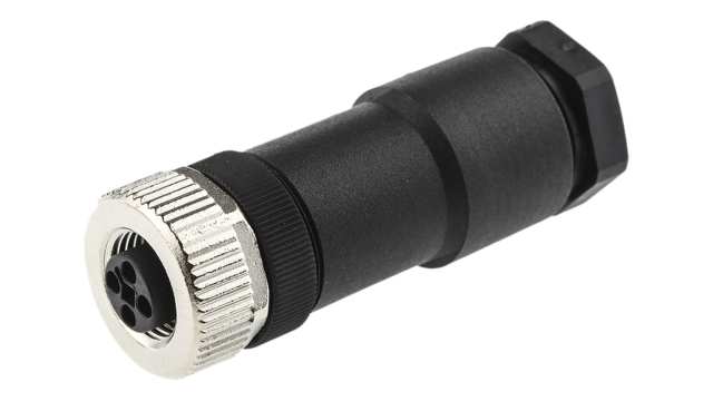 binder Circular Connector, 4 Contacts, Cable, M12 Connector, Socket, Female, IP67, 813 Series | 99-0630-19-04