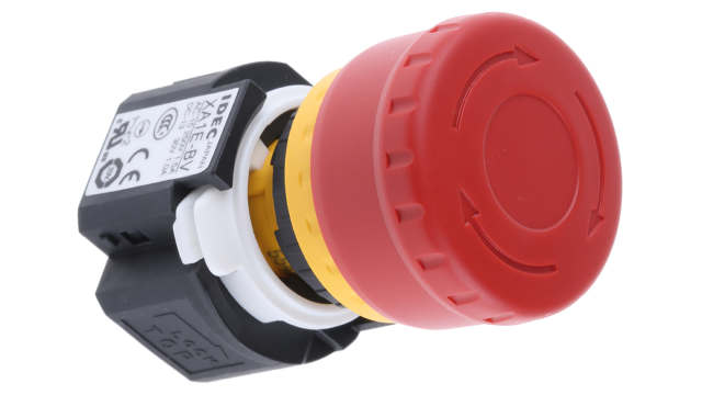 Idec Emergency Stop Push Button, Panel Mount, 4PST, IP65 | XA1E-BV304R