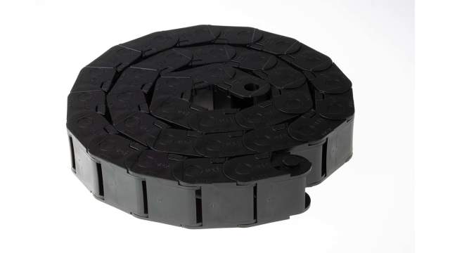 Igus e-chain Black, W36 mm x D25 mm, L1 m, 100 mm Min. Bend Radius, Igumid G | 14.2.100.0