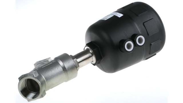 Burkert Angle type Pneumatic Actuated Valve, 16 bar 1 in | 186488