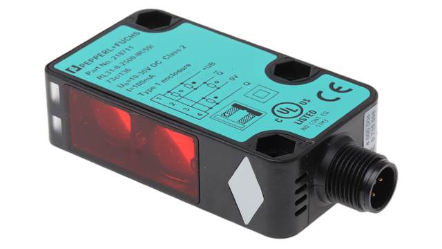 Pepperl + Fuchs Diffuse Photoelectric Sensor, Block Sensor, 2.5 m Detection Range | RL31-8-2500-IR/59/73c/136