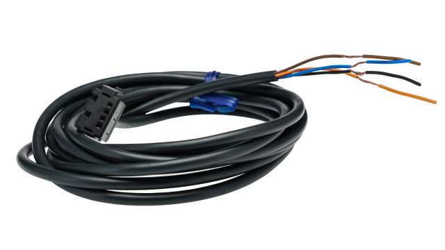 Omron, E3X Series Master Cable Connector, 2m Cable Length for Use with Digital Fiber Amplifier | E3X-CN21 2M