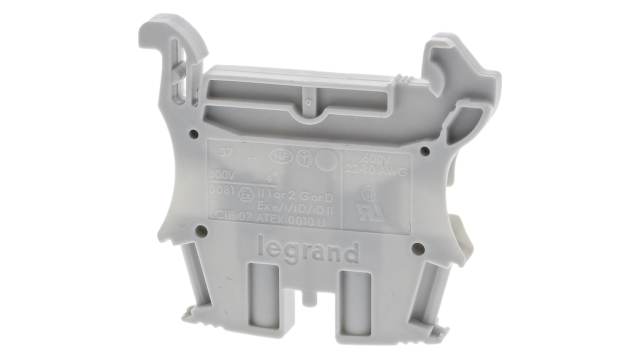 Legrand 0 371 61 Viking3 Series DIN Rail Terminal Block Grey, 4 mm², 1-Level, Screw | 0 371 61