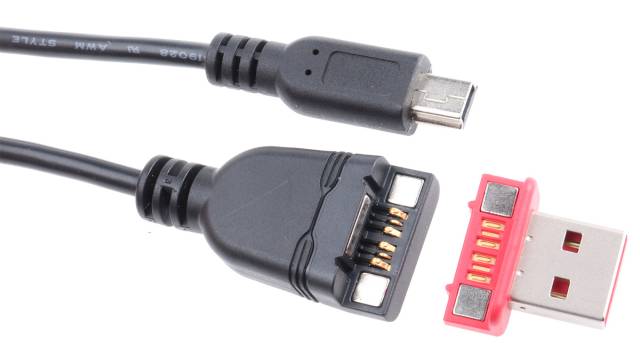 Rosenberger USB 2.0, Male USB A to Male Mini USB B, 800mm | L99-987-800