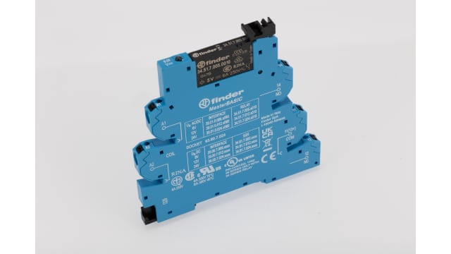 Finder 39 Series Interface Relay, DIN Rail Mount, 6V ac/dc Coil, SPDT | 39.01.0.006.0060