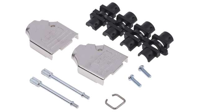 MH Connectors MHDTZK Series Zinc Straight D-Sub Backshell, 9 Way Strain Relief | MHDTZK9-K