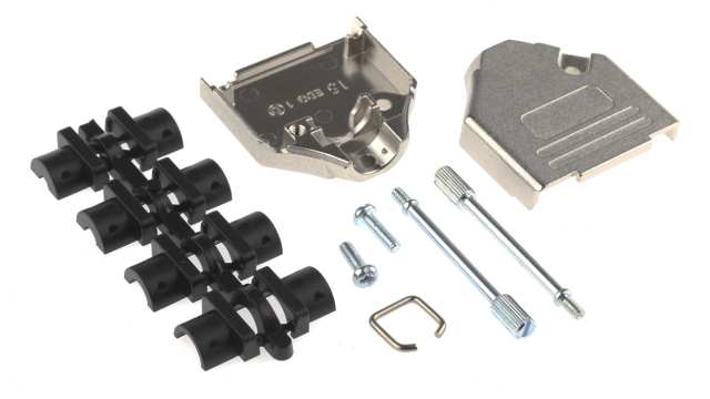 MH Connectors MHDTZK Series Zinc Straight D-Sub Backshell, 15 Way Strain Relief | MHDTZK15-K