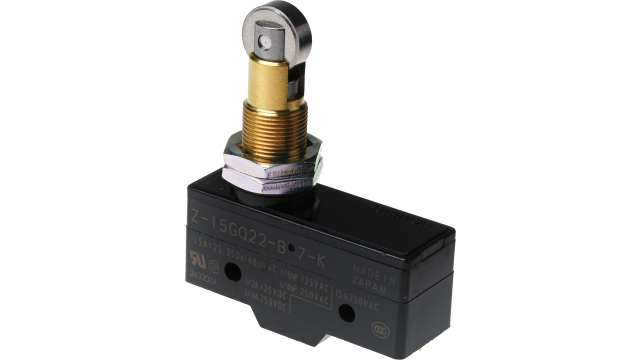 Omron Z Series Roller Plunger Limit Switch, NO/NC, IP00, SPDT, Thermosetting Resin Housing, 500V ac Max, 15A Max | Z-15GQ22-B7-K
