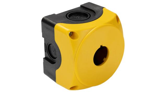 Lovato Yellow Plastic Platinum Push Button Enclosure - 1 Hole 22 mm Diameter | LPZP1A5