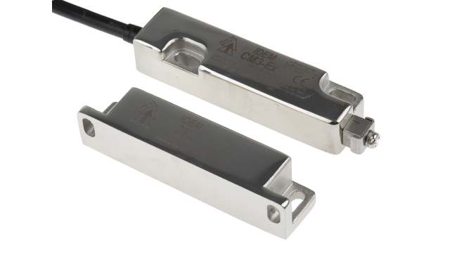 IDEM CM3-Ex Series Magnetic Non-Contact Safety Switch, 250V ac/dc, 316 Stainless Steel Housing, 2NC, 5m Cable | 903101