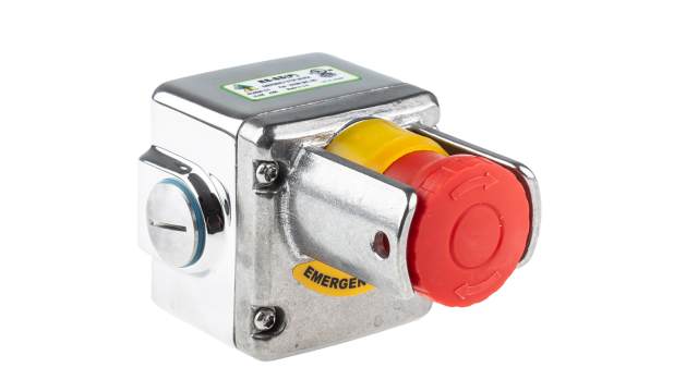 IDEM ES Series Twist Release Emergency Stop Push Button, Surface Mount, 2NC + 1NO, IP69K | 231005