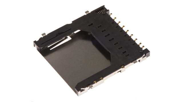 Hirose, DM1 9 Way Right Angle Push-Push SD Memory Card Connector, Solder | DM1AA-SF-PEJ(82)