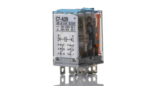 Turck Plug In Power Relay, 24V dc Coil, 10A Switching Current, DPDT | C7-A20/024VDC