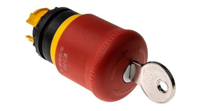 Eaton M22 Series, Key Release, Emergency Stop Push Button Head | 216879 M22-PVS