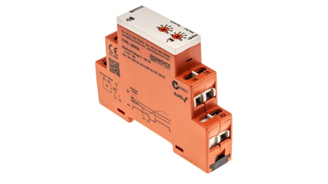Broyce Control Voltage Monitoring Relay, SPDT, 12 → 24V dc, DIN Rail | LBVR/A  12-24VDC