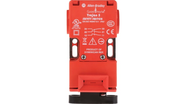 Allen Bradley Guardmaster 440K Safety Interlock Switch, 2NC/1NO, Keyed Actuator Included, Glass Filled PBT | 440K-T11110